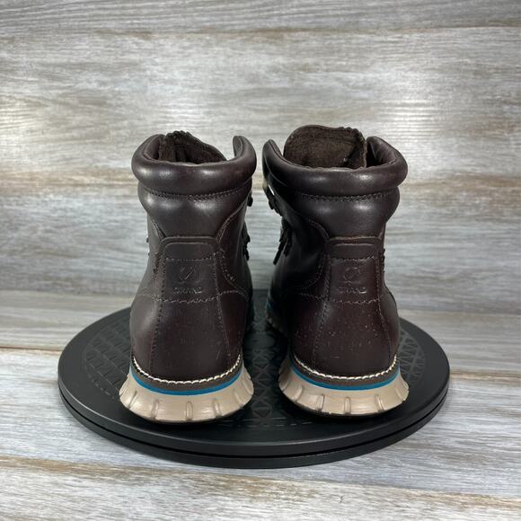 Cole Haan Men's Zerogrand Dark Brown Leather Waterproof Hiking Boots Size 7 - Picture 4 of 11